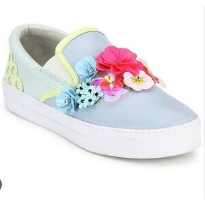 Sophia Webster Lilico Sequin Adele Sneaker Blue Pink 3D Women's Size EU 39